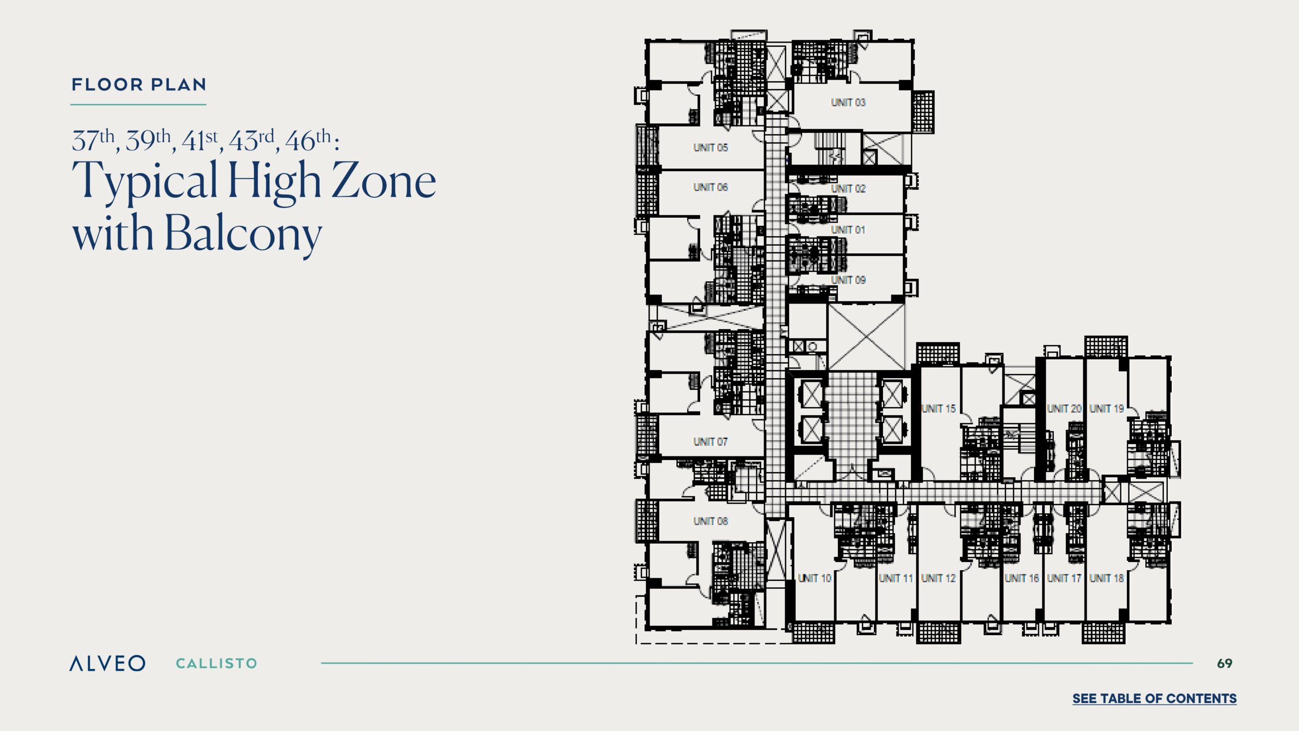 Typical High Zone with Balcony