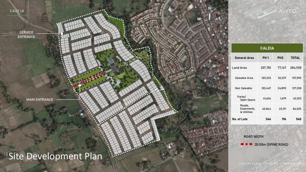 Caleia Vermosa residential lot for sale by Alveo Land