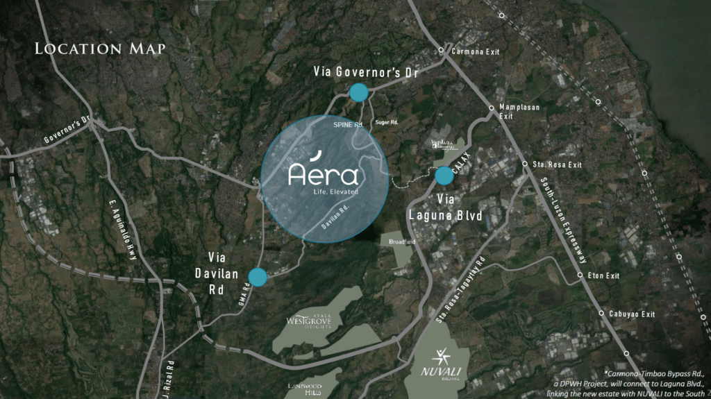 Ciela residential lot in Carmona, Aera Heights amenities.